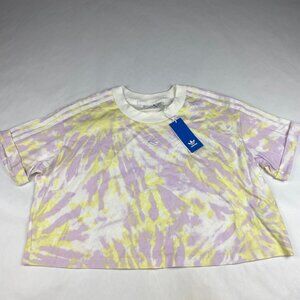 NWT Adidas Crop Top Shirt Women's 2X Tie Dye Short Sleeve